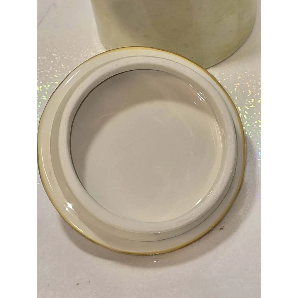 🍏 Cracker Barrel Golden Delicious Apple Canister w‎ Lid EUC 🍏